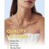 ChainsHouse Snake Chain Necklace for Women 1.2mm, 14-30″ Adjustable with 5cm Extender for Pendants Lockets, Rose Gold/Stainless Steel/Black/14K Gold Hypoallergenic Dainty Jewelry Gift(N: 1.2MM-Black)