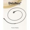 ChainsHouse Snake Chain Necklace for Women 1.2mm, 14-30″ Adjustable with 5cm Extender for Pendants Lockets, Rose Gold/Stainless Steel/Black/14K Gold Hypoallergenic Dainty Jewelry Gift(M: 1MM-Black)