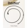 ChainsHouse Snake Chain Necklace for Women 1.2mm, 14-30″ Adjustable with 5cm Extender for Pendants Lockets, Rose Gold/Stainless Steel/Black/14K Gold Hypoallergenic Dainty Jewelry Gift(O: 1.5MM-Black)