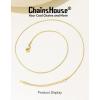 ChainsHouse Snake Chain Necklace for Women 1.2mm, 14-30″ Adjustable with 5cm Extender for Pendants Lockets, Rose Gold/Stainless Steel/Black/14K Gold Hypoallergenic Dainty Jewelry Gift(E: 1MM-Gold)