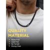 ChainsHouse Stainless Steel Cuban Link Chain for Men, Black/ 14K Gold Plated Cuban Chain Necklace with Iced Out Diamond Clasp, 6mm/9mm/12mm Width,18″-30″, Send Gift Box(h.9mm width-black)