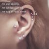 PunkTracker Titanium Steel 16g/18g Internal Thread CZ Stud Piercing Jewelry for Tragus/Nose/Helix/Conch/Medusa/Lip/Daith/Labret – Helix Tragus Cartilage Earring for Women Men 2PCS(16g silver 6mm bar 4mm gem)