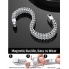 ChainsHouse Bracelet for Men, 316L Stainless Steel Franco Cuban Link Chain Bracelet with Sturdy Clasp, 6/10/12MM Widths, 7.5/8.3/9 Inch Lengths, Gift for Husband or Dad(12: 12mm-Steel-Custom)