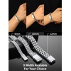 ChainsHouse Bracelet for Men, 316L Stainless Steel Franco Cuban Link Chain Bracelet with Sturdy Clasp, 6/10/12MM Widths, 7.5/8.3/9 Inch Lengths, Gift for Husband or Dad(12: 12mm-Steel-Custom)