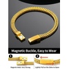 ChainsHouse Bracelet for Men, 316L Stainless Steel Franco Cuban Link Chain Bracelet with Sturdy Clasp, 6/10/12MM Widths, 7.5/8.3/9 Inch Lengths, Gift for Husband or Dad(16: 6mm-Gold Plated-Custom)