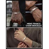 ChainsHouse Bracelet for Men, 316L Stainless Steel Franco Cuban Link Chain Bracelet with Sturdy Clasp, 6/10/12MM Widths, 7.5/8.3/9 Inch Lengths, Gift for Husband or Dad(02-10mm width-Steel)