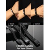 ChainsHouse Bracelet for Men, 316L Stainless Steel Franco Cuban Link Chain Bracelet with Sturdy Clasp, 6/10/12MM Widths, 7.5/8.3/9 Inch Lengths, Gift for Husband or Dad(15: 12mm-Black-Custom)
