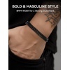 ChainsHouse Cuban Link Chain Bracelet Anniversary Birthday Valentines Father’s Day Stainless Steel/Black Bracelet Men, To My Man Love Husband Dad, Chain Bracelet for Men Him Jewelry Gifts(02-To My Husband-Black)