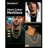 ChainsHouse Mens Cuban Link Chain Necklace 6/9/12mm, 18-30inch, Stainless Steel Gold Black with Iced Out Cross Clasp, Hip Hop Chunky Jewelry for Men(e. 6mm width-gold plated)