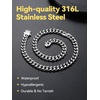 ChainsHouse Personalized Cuban Link Chain for Men Women,Custom Engraved 1-6 Names,5mm/7mm/9mm/12mm Width Chain Name Necklace with Gift Box,Hypoallergenic & Waterproof(A-Steel-Men-7mm width)