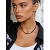 ChainsHouse Personalized Cuban Link Chain for Men Women,Custom Engraved 1-6 Names,5mm/7mm/9mm/12mm Width Chain Name Necklace with Gift Box,Hypoallergenic & Waterproof(Q-Black-Women-5mm width)