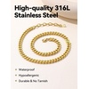 ChainsHouse Personalized Cuban Link Chain for Men Women,Custom Engraved 1-6 Names,5mm/7mm/9mm/12mm Width Chain Name Necklace with Gift Box,Hypoallergenic & Waterproof(P-Gold-Women-9mm width)