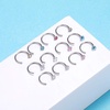 PunkTracker 20G 42Pcs Nose Rings, Nose Rings for Women L Shape Surgical Steel Nose Ring Nose Hoops Stud Screw Nose Piercing Jewelry