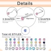 PunkTracker 20G 42Pcs Nose Rings, Nose Rings for Women L Shape Surgical Steel Nose Ring Nose Hoops Stud Screw Nose Piercing Jewelry