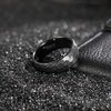 TRUMIUM Tungsten Wedding Rings for Men Women 4MM 6MM 8MM Mens Wedding Band Black/Rose Gold/Gold Plated Rings Hammered Matte Finish Jewelry Comfort Fit Size 5-13(8mm Black Hammered)