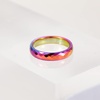 TRUMIUM Tungsten Wedding Rings for Men Women 4MM 6MM 8MM Mens Wedding Band Black/Rose Gold/Gold Plated Rings Hammered Matte Finish Jewelry Comfort Fit Size 5-13(4mm Faceted Rainbow)