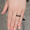 TRUMIUM Tungsten Wedding Rings for Men Women 4MM 6MM 8MM Mens Wedding Band Black/Rose Gold/Gold Plated Rings Hammered Matte Finish Jewelry Comfort Fit Size 5-13(4mm Black)