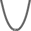 ChainsHouse Personalized Cuban Link Chain for Men Women,Custom Engraved 1-6 Names,5mm/7mm/9mm/12mm Width Chain Name Necklace with Gift Box,Hypoallergenic & Waterproof(R-Black-Women-7mm width)