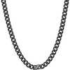 ChainsHouse Personalized Cuban Link Chain for Men Women,Custom Engraved 1-6 Names,5mm/7mm/9mm/12mm Width Chain Name Necklace with Gift Box,Hypoallergenic & Waterproof(Q-Black-Women-5mm width)