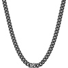 ChainsHouse Personalized Cuban Link Chain for Men Women,Custom Engraved 1-6 Names,5mm/7mm/9mm/12mm Width Chain Name Necklace with Gift Box,Hypoallergenic & Waterproof(H-Black-Men-7mm width)