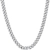 ChainsHouse Personalized Cuban Link Chain for Men Women,Custom Engraved 1-6 Names,5mm/7mm/9mm/12mm Width Chain Name Necklace with Gift Box,Hypoallergenic & Waterproof(K-Steel-Women-5mm width)