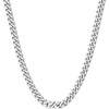 ChainsHouse Personalized Cuban Link Chain for Men Women,Custom Engraved 1-6 Names,5mm/7mm/9mm/12mm Width Chain Name Necklace with Gift Box,Hypoallergenic & Waterproof(A-Steel-Men-7mm width)