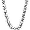 ChainsHouse Personalized Cuban Link Chain for Men Women,Custom Engraved 1-6 Names,5mm/7mm/9mm/12mm Width Chain Name Necklace with Gift Box,Hypoallergenic & Waterproof(C-Steel-Men-12mm width)