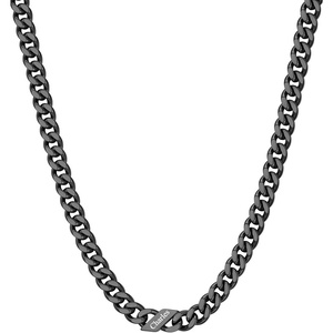 ChainsHouse Personalized Cuban Link Chain for Men Women,Custom Engraved 1-6 Names,5mm/7mm/9mm/12mm Width Chain Name Necklace with Gift Box,Hypoallergenic & Waterproof(H-Black-Men-7mm width)