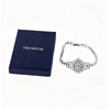 TRUMIUM Cubic Zirconia Silver-Tone Bracelet Watch for Women | Crystal-Encrusted Band, Silver-Tone Finish, Women’s Dress Watch