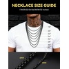 ChainsHouse Stainless Steel Box Chain for Men Silver/Black/Gold Plated Round Box Necklace for Pendant Women No Tarnish Durable Hip Hop Jewelry Father Gift 3mm/6mm Width 18″-30″ Length(C-3mm-Black)