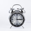 TRUMIUM Silver Twin Bell Alarm Clock | Twin Bell Design, Chrome Finish