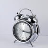 TRUMIUM Silver Twin Bell Alarm Clock | Twin Bell Design, Chrome Finish
