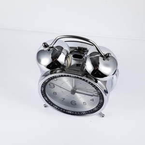 TRUMIUM Silver Twin Bell Alarm Clock | Twin Bell Design, Chrome Finish