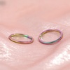 TRUMIUM 2mm 4mm 6mm 8mm Tungsten Wedding Band Ring for Men Women | Silver/Rose Gold Plated/Rainbow/Gold Plated, Domed High Polish, Engagement Promise Rings, Comfort Fit, Size 4-15(Tungsten-Rainbow-2mm)