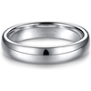 TRUMIUM 2mm 4mm 6mm 8mm Tungsten Wedding Band Ring for Men Women | Silver/Rose Gold Plated/Rainbow/Gold Plated, Domed High Polish, Engagement Promise Rings, Comfort Fit, Size 4-15(4mm silver plated)