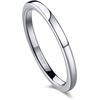 TRUMIUM 2mm 4mm 6mm 8mm Tungsten Wedding Band Ring for Men Women | Silver/Rose Gold Plated/Rainbow/Gold Plated, Domed High Polish, Engagement Promise Rings, Comfort Fit, Size 4-15(2mm silver plated)