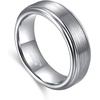 TRUMIUM 4mm 6mm 8mm Tungsten Rings for Men Women | Silver Blue Rose Gold Plated, Black Tungsten Wedding Band, Matte Brushed Finish, Comfort Fit, Size 4-15(6mm silver plated)