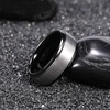 TRUMIUM 4mm 6mm 8mm Tungsten Rings for Men Women | Silver Blue Rose Gold Plated, Black Tungsten Wedding Band, Matte Brushed Finish, Comfort Fit, Size 4-15(8mm Black)