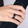 TRUMIUM 4mm 6mm 8mm Tungsten Rings for Men Women | Silver Blue Rose Gold Plated, Black Tungsten Wedding Band, Matte Brushed Finish, Comfort Fit, Size 4-15(8mm black rose gold plated)