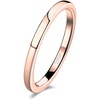 TRUMIUM 2mm 4mm 6mm 8mm Tungsten Wedding Band Ring for Men Women | Silver/Rose Gold Plated/Rainbow/Gold Plated, Domed High Polish, Engagement Promise Rings, Comfort Fit, Size 4-15(2mm rose gold plated)