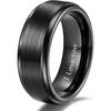 8mm Black I Love You(Step Edge)