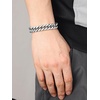 ChainsHouse Stainless Steel Cuban Link Bracelet, 6mm/8mm/12mm/17mm Width, 7.5″/8.3″/9″, Black/ 18K Gold Plated Chain Wrist Bracelets for Men Women, Send Gift Box(Q: Steel-12mm width-custom)