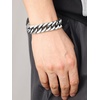 ChainsHouse Stainless Steel Cuban Link Bracelet, 6mm/8mm/12mm/17mm Width, 7.5″/8.3″/9″, Black/ 18K Gold Plated Chain Wrist Bracelets for Men Women, Send Gift Box(R: Steel-17mm width-custom)