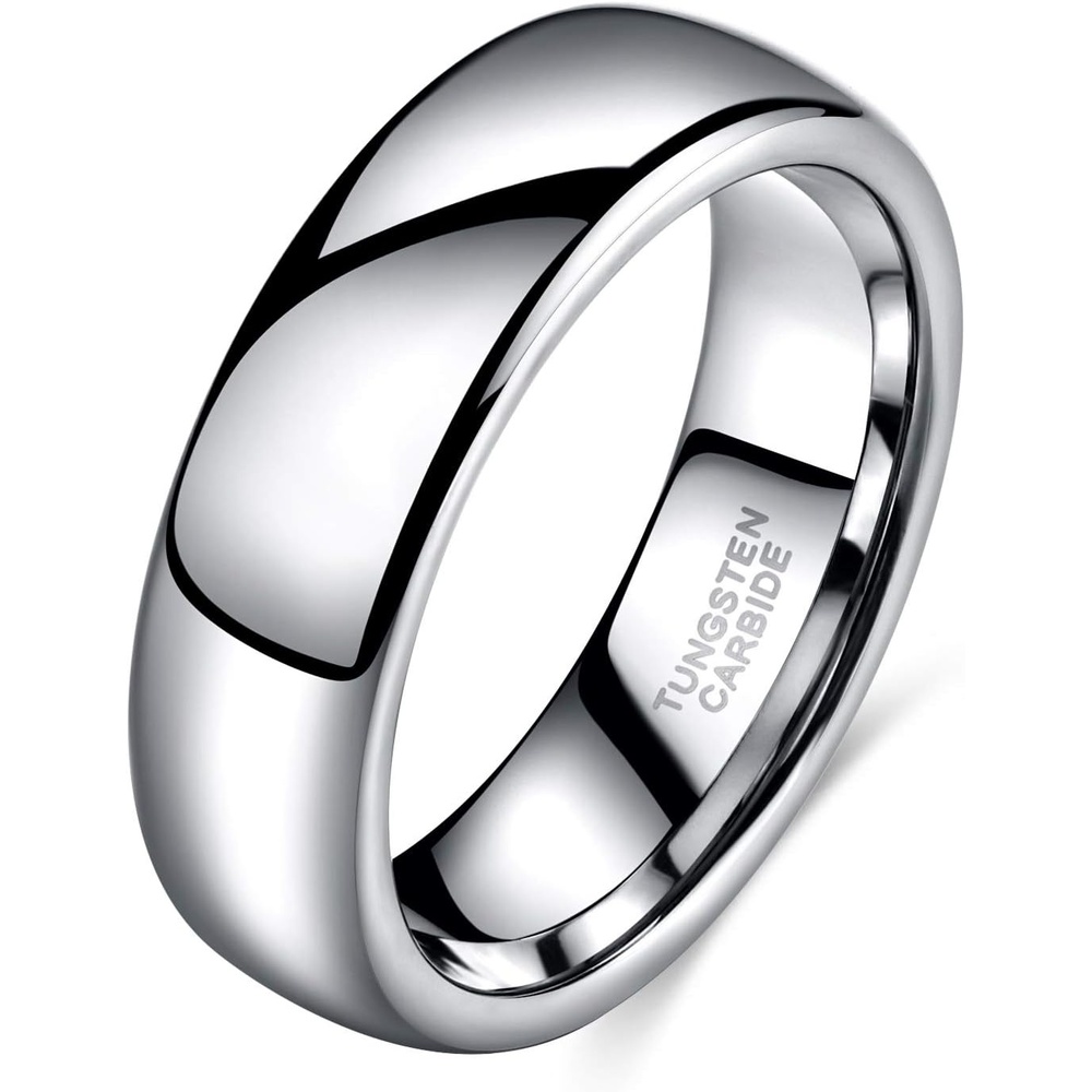 image:imageTRUMIUM 2mm 4mm 6mm 8mm Tungsten Wedding Band Ring for Men Women6mm silver plated