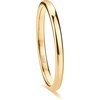 TRUMIUM 2mm 4mm 6mm 8mm Tungsten Wedding Band Ring for Men Women(2mm 24k gold plated)