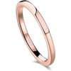 TRUMIUM 2mm 4mm 6mm 8mm Tungsten Wedding Band Ring for Men Women(2mm rose gold plated)