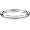 TRUMIUM 2mm 4mm 6mm 8mm Tungsten Wedding Band Ring for Men Women(2mm silver plated)
