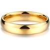 TRUMIUM 2mm 4mm 6mm 8mm Tungsten Wedding Band Ring for Men Women(4mm 24k gold plated)