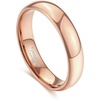 TRUMIUM 2mm 4mm 6mm 8mm Tungsten Wedding Band Ring for Men Women(4mm rose gold plated)