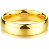 TRUMIUM 2mm 4mm 6mm 8mm Tungsten Wedding Band Ring for Men Women(6mm 24k gold plated)